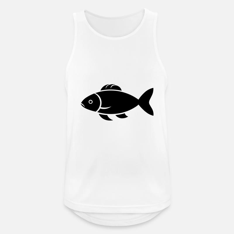 Small Carp Fish - Men's Breathable Tank Top - white