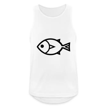 Poisson - Débardeur respirant Homme - blanc - Devant - Nick (188cm)