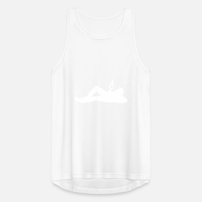 Drinking Bier Silhouette Männer Tank Top atmungsaktiv
