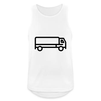 Lkw - Männer Tank Top atmungsaktiv - Weiß - Vorne - Nick (188cm)
