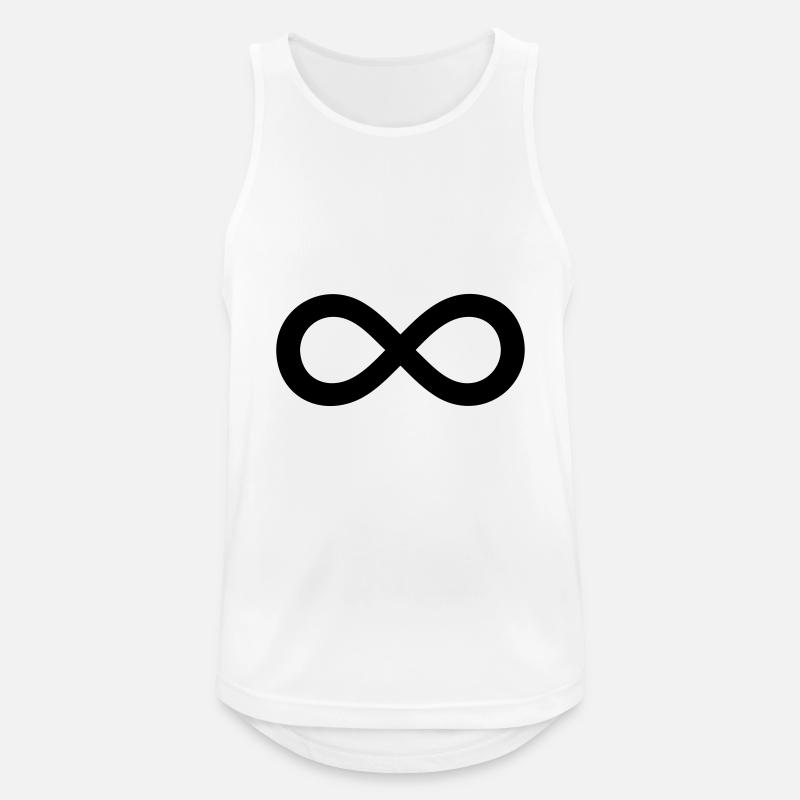 Unendlichkeit schwarz Unendlichkeitssymbol - Männer Tank Top atmungsaktiv - Weiß