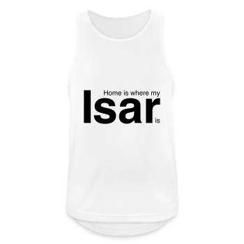 Home is where my Isar is - Männer Tank Top atmungsaktiv - Weiß - Vorne - Nick (188cm)