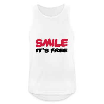 Smile It’s free - Débardeur respirant Homme - blanc - Devant - Nick (188cm)