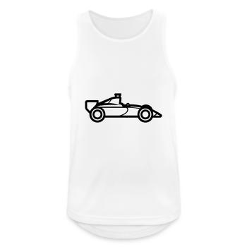 F1 Voiture de course - Débardeur respirant Homme - blanc - Devant - Nick (188cm)