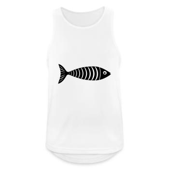 poisson - Débardeur respirant Homme - blanc - Devant - Nick (188cm)