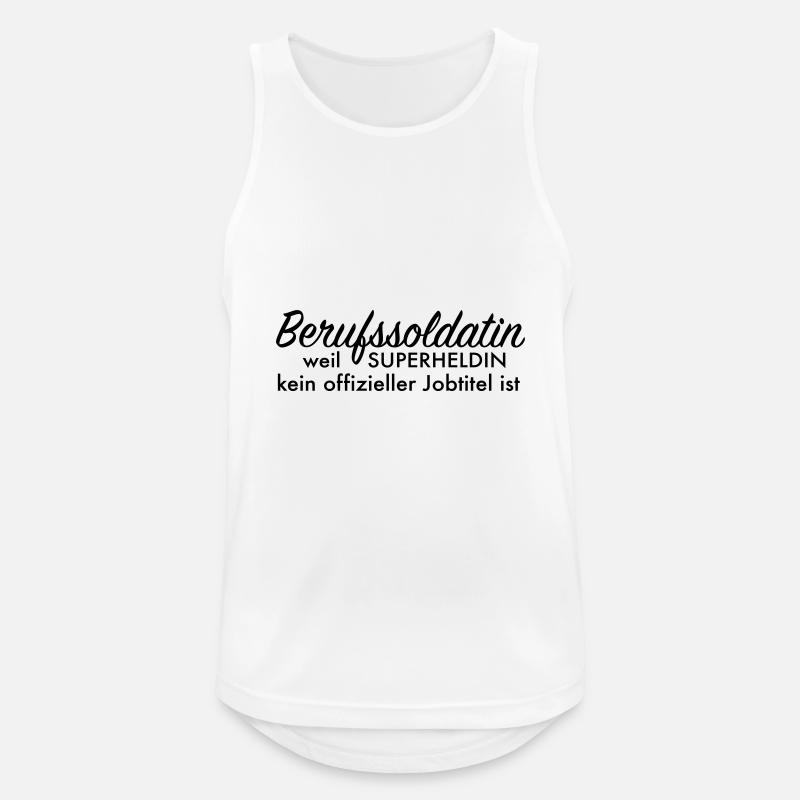 Soldatin - Männer Tank Top atmungsaktiv - Weiß