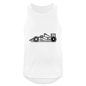 F1 Voiture de course - Débardeur respirant Homme - blanc - Devant - Nick (188cm)