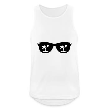 Sommer - Männer Tank Top atmungsaktiv - Weiß - Vorne - Nick (188cm)