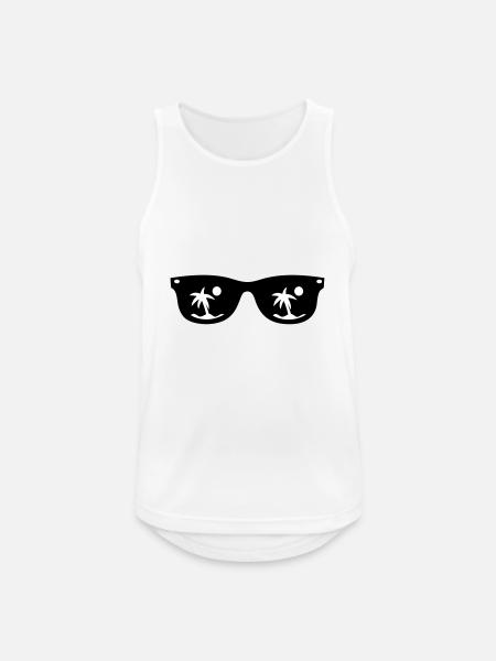 Sommer - Männer Tank Top atmungsaktiv - Weiß
