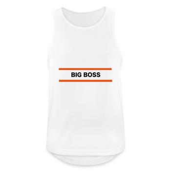 Big Boss - Männer Tank Top atmungsaktiv - Weiß - Vorne - Nick (188cm)