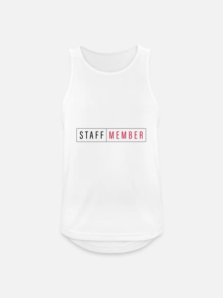 Staff Member - Men's Breathable Tank Top - white