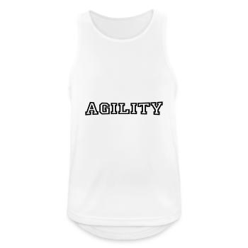Agility - Männer Tank Top atmungsaktiv - Weiß - Vorne - Nick (188cm)