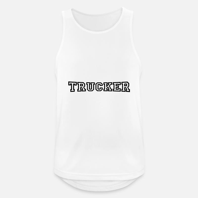 Trucker - Männer Tank Top atmungsaktiv - Weiß