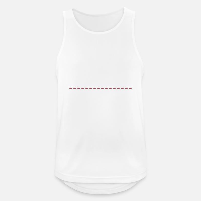 Linie gestrichelt - Männer Tank Top atmungsaktiv - Weiß