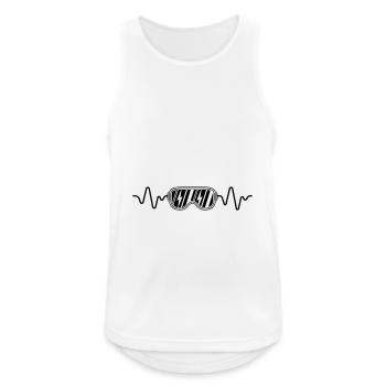 ski frequenz - Männer Tank Top atmungsaktiv - Weiß - Vorne - Nick (188cm)