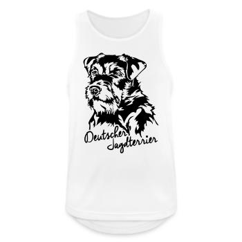 TERRIER DE CHASSE ALLEMAND CHIENS DE CHASSE Chien de chasse Wilsigns - Débardeur respirant Homme - blanc - Devant - Nick (188cm)
