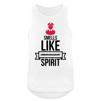 Smells Like Ordnungsamt Spirit - Männer Tank Top atmungsaktiv - Weiß - Vorne - Nick (188cm)