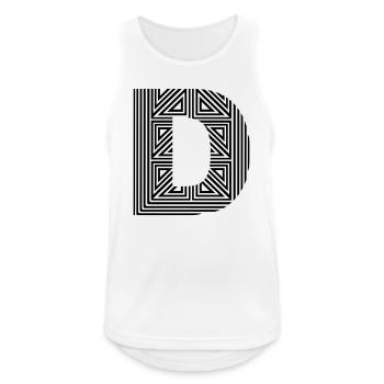 Buchstabe D - Männer Tank Top atmungsaktiv - Weiß - Vorne - Nick (188cm)