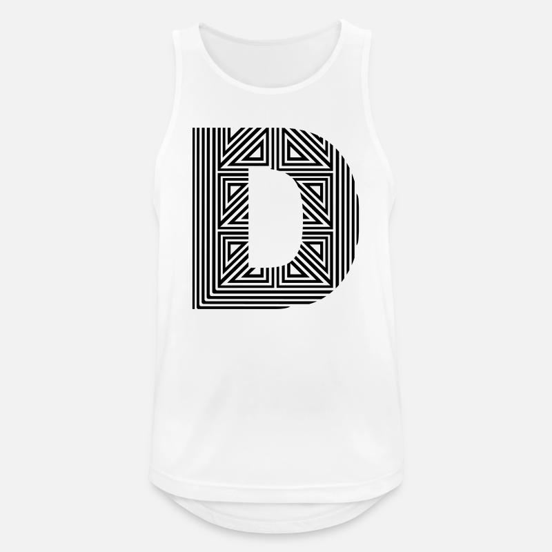 Buchstabe D - Männer Tank Top atmungsaktiv - Weiß