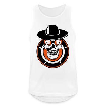 death head hat card poker games - Men's Breathable Tank Top - white - Front - Nick (188cm)