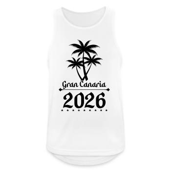 Grande Canarie 2026 - Débardeur respirant Homme - blanc - Devant - Nick (188cm)