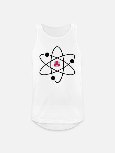 Atom 3farbig - Männer Tank Top atmungsaktiv - Weiß