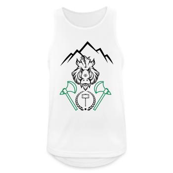 Wikinger - Männer Tank Top atmungsaktiv - Weiß - Vorne - Nick (188cm)