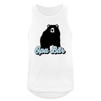 Opa Bär Bester Opi Großvater | Farben änderbar - Männer Tank Top atmungsaktiv - Weiß - Vorne - Nick (188cm)