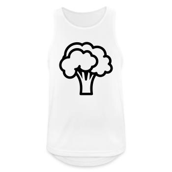 brocoli - Débardeur respirant Homme - blanc - Devant - Nick (188cm)