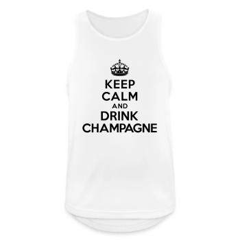 Bewahren Sie Ruhe und trinken - Männer Tank Top atmungsaktiv - Weiß - Vorne - Nick (188cm)
