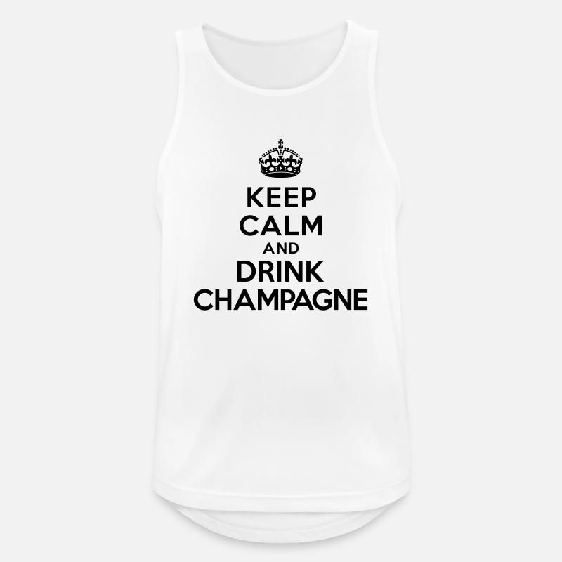 Keep calm and drink - Men's Breathable Tank Top - white