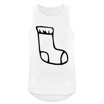 Socke, Weihnachtssocke,Strumpf,Noel,Geschenk - Männer Tank Top atmungsaktiv - Weiß - Vorne - Nick (188cm)