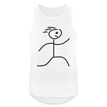 run_peopel_run2 - Männer Tank Top atmungsaktiv - Weiß - Vorne - Nick (188cm)