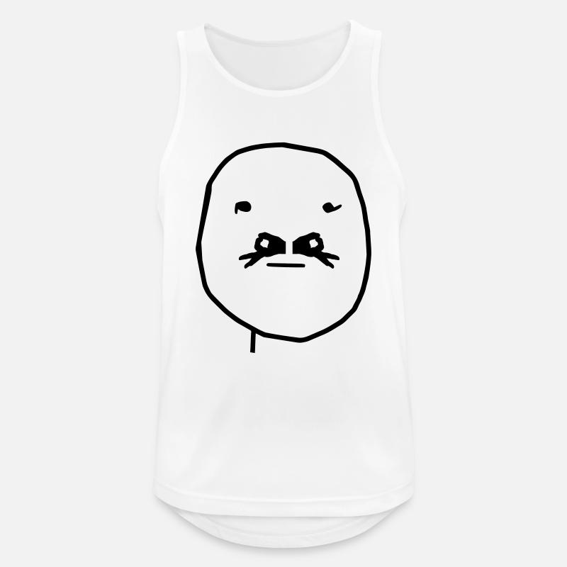 Meme-face with Hand- Hole-Mustache. What??? - Männer Tank Top atmungsaktiv - Weiß