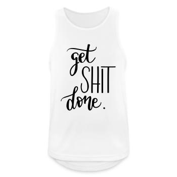 Motto Arbeitsplatz arbeiten Start up job Spruch - Männer Tank Top atmungsaktiv - Weiß - Vorne - Nick (188cm)