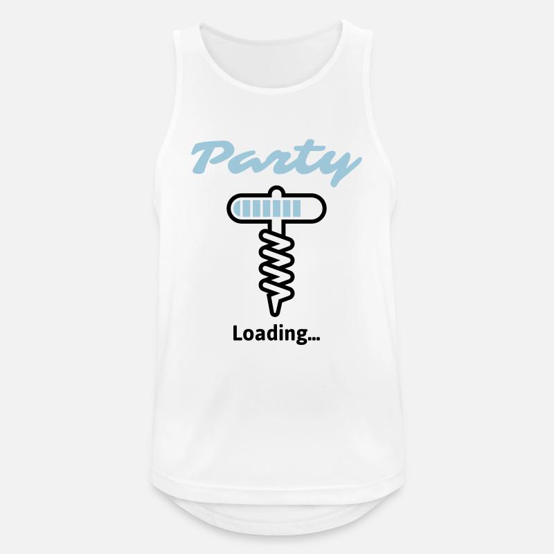 Party Loading ... - Men's Breathable Tank Top - white
