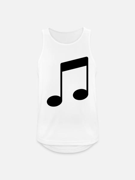note_icon - Men's Breathable Tank Top - white