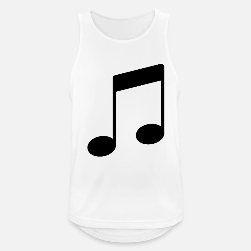 note_icon - Men's Breathable Tank Top - white