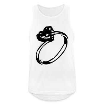 Heart diamond ring - Men's Breathable Tank Top - white - Front - Nick (188cm)