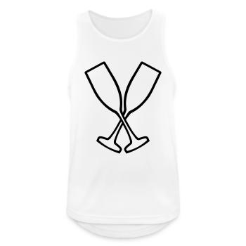 glasses - Men's Breathable Tank Top - white - Front - Nick (188cm)