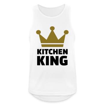 Kitchen King - Men's Breathable Tank Top - white - Front - Nick (188cm)