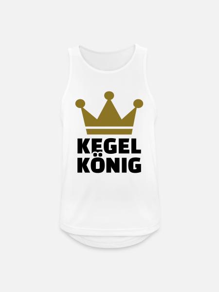 Kegeln - Männer Tank Top atmungsaktiv - Weiß