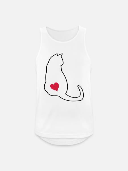 Chat - Débardeur respirant Homme - blanc