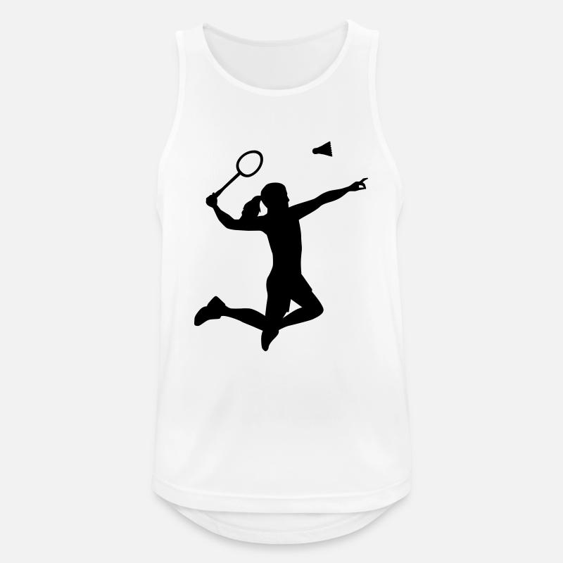 Badminton - Men's Breathable Tank Top - white