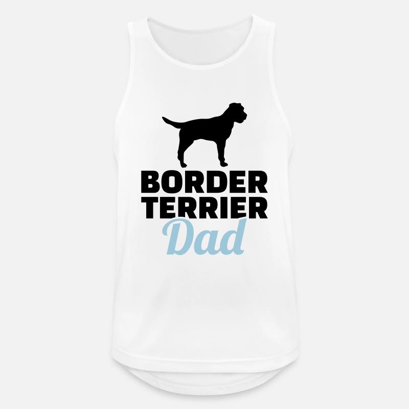 Border Terrier - Männer Tank Top atmungsaktiv - Weiß