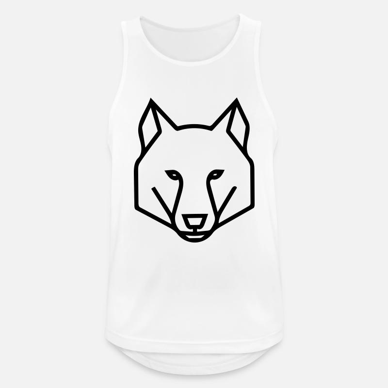 Wolf - Men's Breathable Tank Top - white