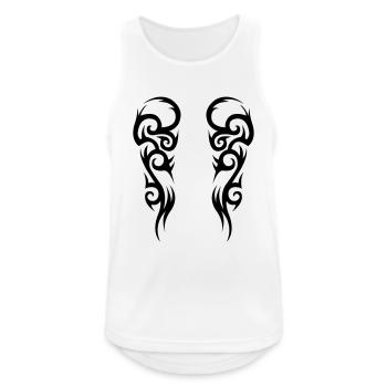 tribal 02 - Men's Breathable Tank Top - white - Front - Nick (188cm)