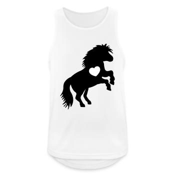 HORSE 8 HEART - Männer Tank Top atmungsaktiv - Weiß - Vorne - Nick (188cm)