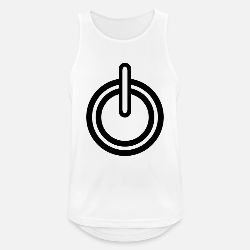Power Strom Symbol - Männer Tank Top atmungsaktiv - Weiß