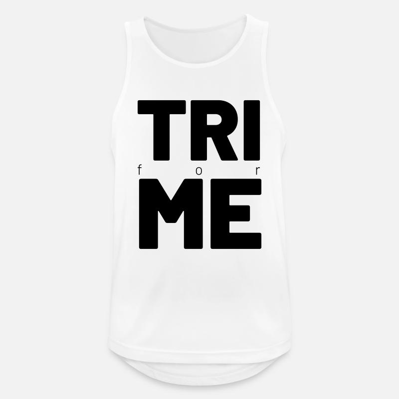 TRI for ME - Männer Tank Top atmungsaktiv - Weiß